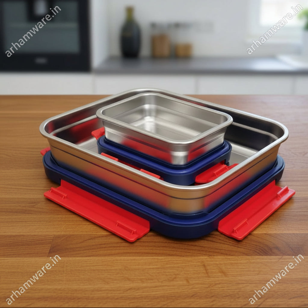 Milton Marvel Metro Meal Junior Stainless Steel Lunch Box with Inner Container