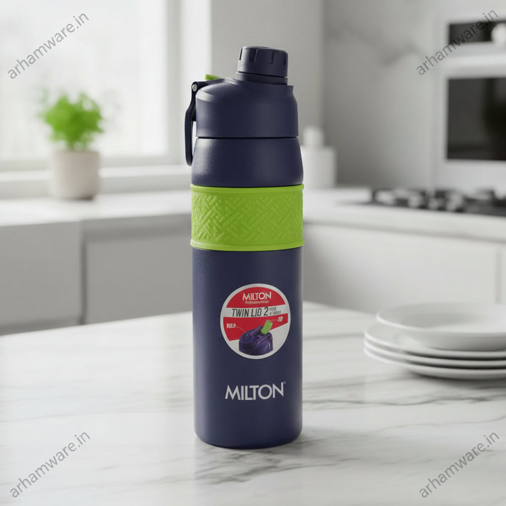 Milton Super Twin 600 Thermal Vacuum Insulated Bottle (Twin Flow: Gulper Plus Straw Sipper)