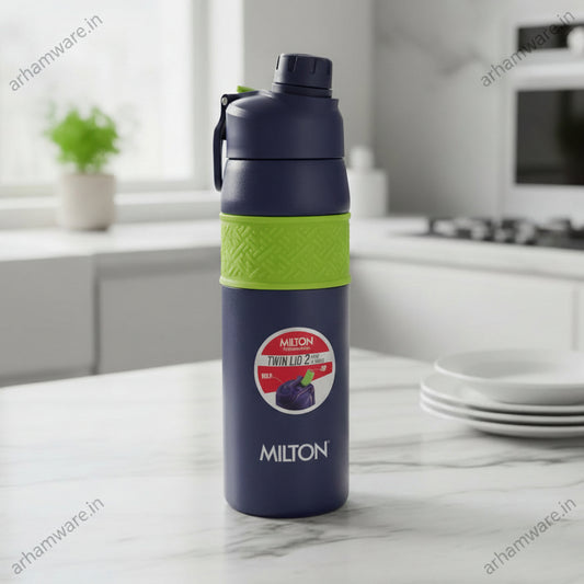 Milton Super Twin 600 Thermal Vacuum Insulated Bottle (Twin Flow: Gulper Plus Straw Sipper)