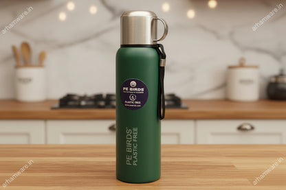 PE Birds Steel-O-Steel 750ml Thermal Vacuum Flask with Steel Cap