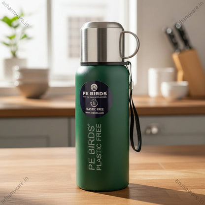 PE Birds Steel-O-Steel 500ml Thermal Vacuum Flask with Steel Cap
