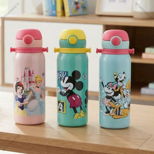 Milton Disney Companion 450 Thermal Vacuum Insulated Kids Bottle with Straw