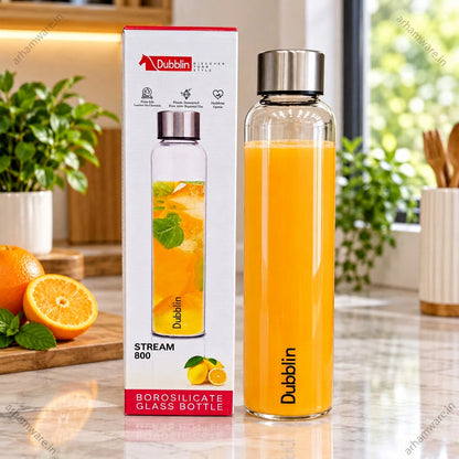 Dubblin Stream Borosilicate Glass Bottle