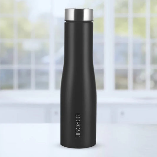 Borosil Hydra Swan Stainless Steel 1.0 ltr Bottle