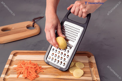 Tramontina Utilita Grater with Polypropylene Handle & Non-Slip Rubber Base