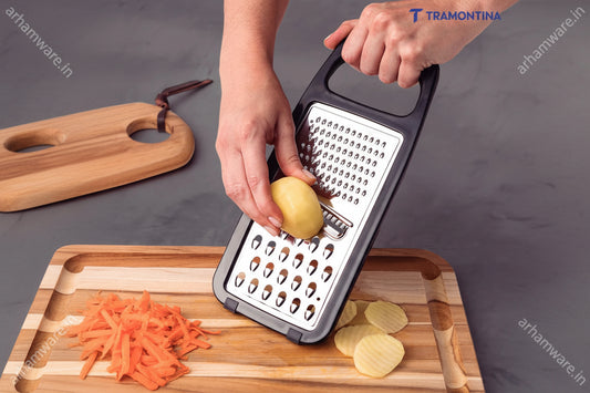 Tramontina Utilita Grater with Polypropylene Handle & Non-Slip Rubber Base