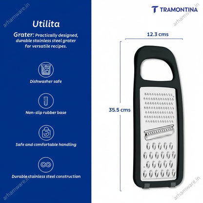 Tramontina Utilita Grater with Polypropylene Handle & Non-Slip Rubber Base