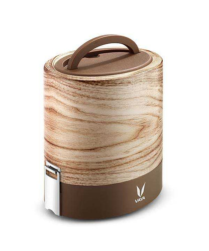 Vaya Tyffyn 1000ml Graphics Design Thermal Vacuum Insulated with 3 inner containers (400ml * 1 + 300ml * 2 Stainless Steel Inner Containers)
