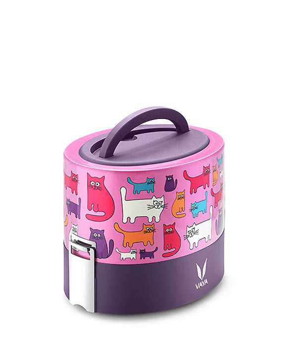 Vaya Tyffyn 600ml Graphics Design Thermal Vacuum Insulated with 2 inner containers (300ml * 2 Stainless Steel Inner Containers)