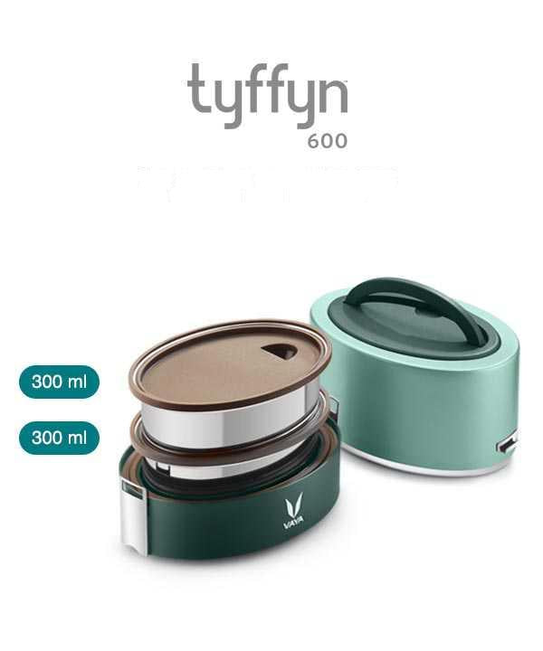 Vaya Tyffyn 600ml Thermal Vacuum Insulated with 2 Stainless Steel Inner Containers (300ml * 2)