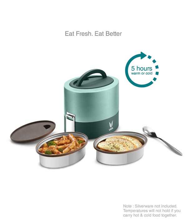 Vaya Tyffyn 600ml Thermal Vacuum Insulated with 2 Stainless Steel Inner Containers (300ml * 2)