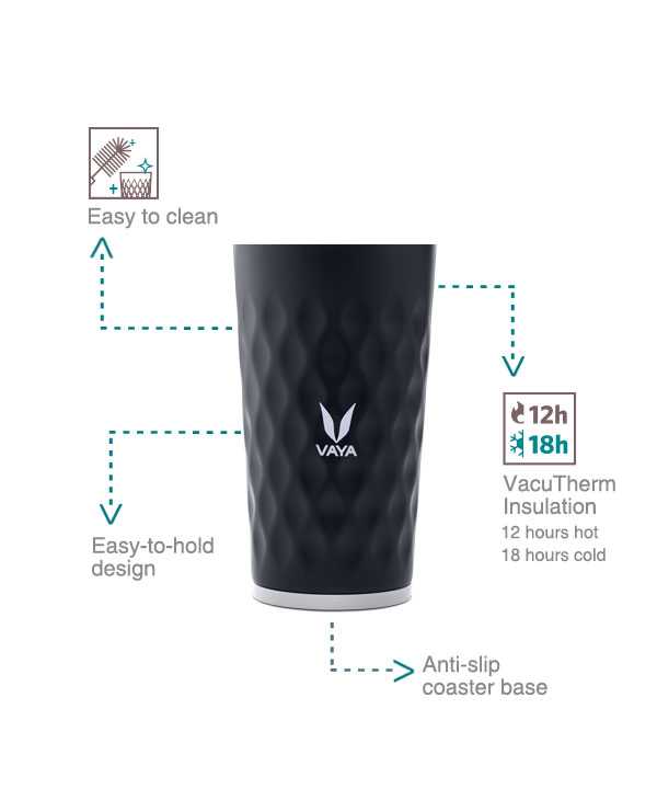 Vaya Drynk Thermal Vacuum Insulated 350ml with Gulper Lid