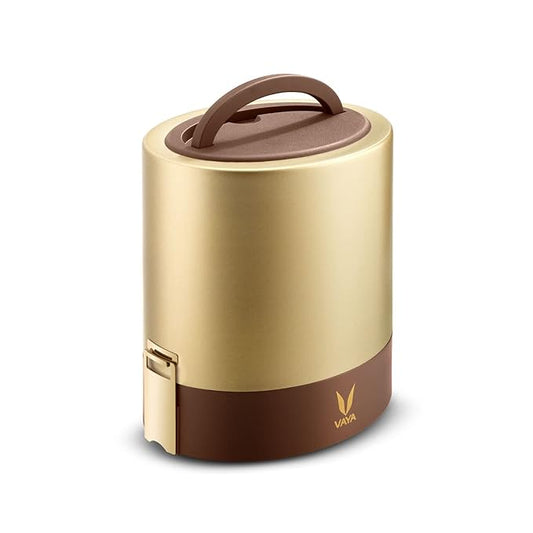 Vaya Tyffyn 1000ml Thermal Vacuum Insulated with 2 Copper Coated Inner Containers (600ml * 1 & 400ml * 1)