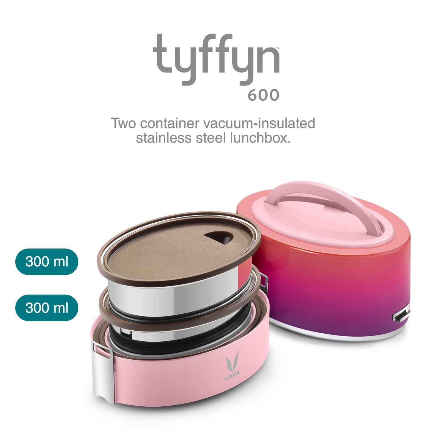 Vaya Tyffyn 600 ml Vacuum Insulated Stainless Steel Graphics