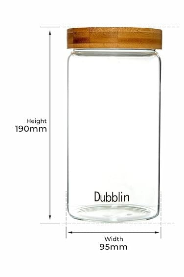 Dubblin Borosilicate Glass Storage Container With Wooden Lid