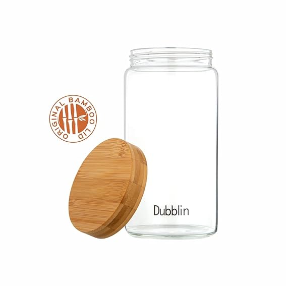 Dubblin Borosilicate Glass Storage Container With Wooden Lid